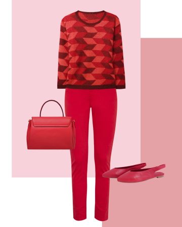 How to wear a crimson red colourblock this Spring-Summer 2022