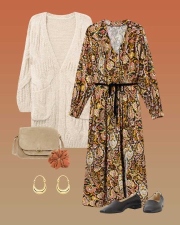 Spring look with a boho dress