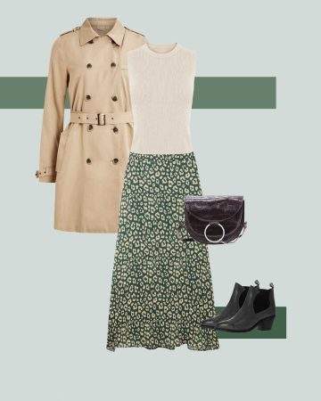 Feminine look with leopard skirt